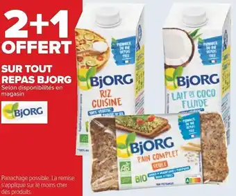 Bjorg bon plan sur tout repas bjorg