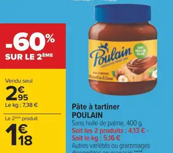 Carrefour Poulain pâte à tartiner offre