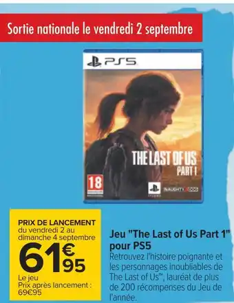 Jeu "the last of us part 1" pour ps5