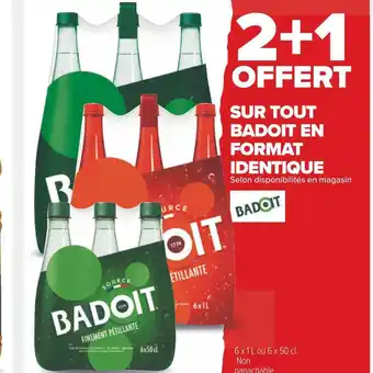 Carrefour Badoit bon plan sur tout badoit en format identique offre
