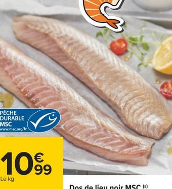 Carrefour Dos de lieu noir msc offre