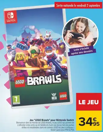 Carrefour Lego jeu "lego brawls" pour nintendo switch offre