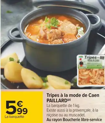 Carrefour Paillard tripes à la mode de caen offre
