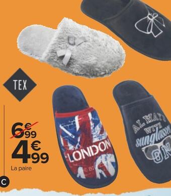 Carrefour Tex mule adulte offre