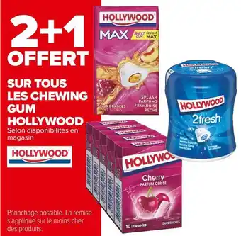 Hollywood bon plan sur tous les chewing gum hollywood