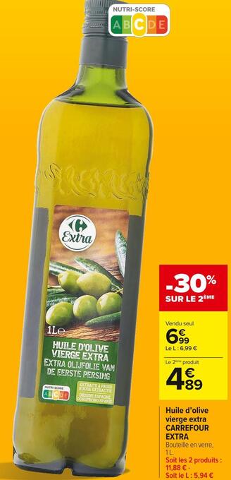 Carrefour Market Carrefour extra huile d’olive vierge extra offre