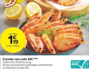 Carrefour Market Crevette rose cuite asc offre