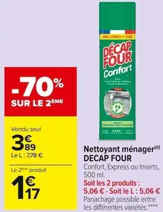 Carrefour Market Decap four nettoyant ménager offre