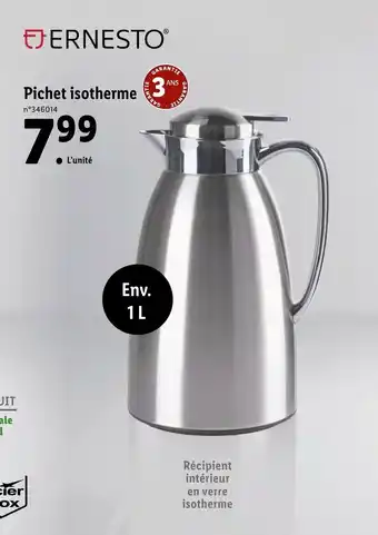 Lidl Pichet isotherme offre