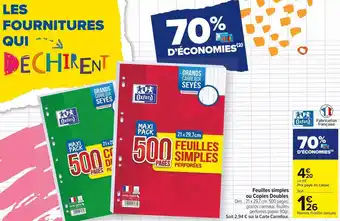 Oxford feuilles simples ou copies doubles