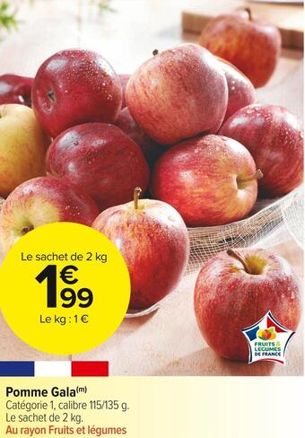 Carrefour Market Pomme gala offre