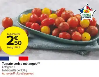 Carrefour Market Tomate cerise mélangée offre