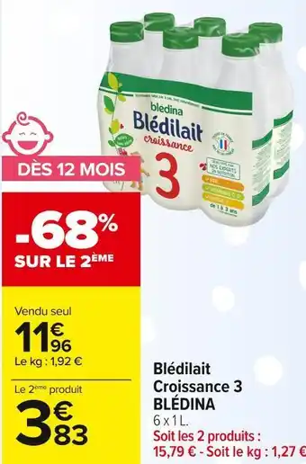 Blédina blédilait croissance 3