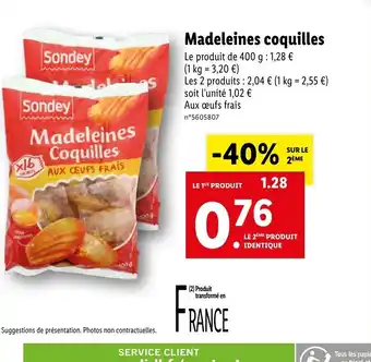 Medeleines coquilles