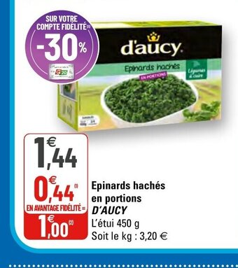 G20 Epinards hachés en portions d'Aucy offre