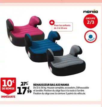 Auchan Rehausseur Bas A50 Nania offre