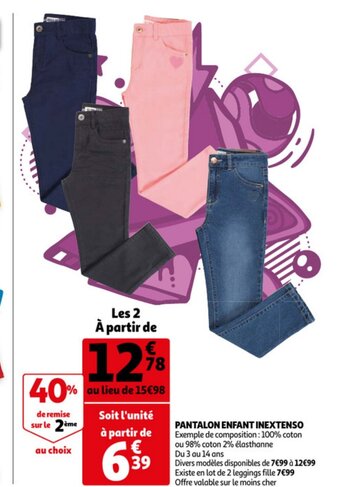 Auchan Pantalon Enfant Inextenso offre