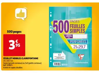 Auchan Feuillet Mobiles Clairefontaine offre