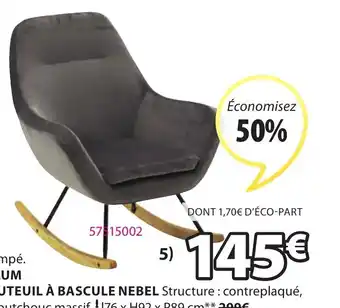 JYSK Fauteuil à Bascule Nebel offre