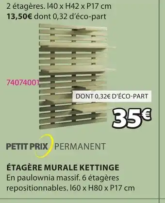 JYSK Étagère Murale Kettinge offre