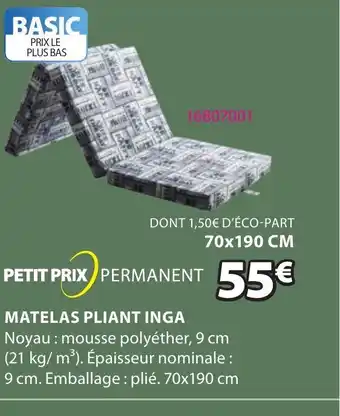 JYSK Matelas Pliant Inga offre