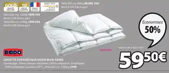 JYSK Dodo Couette Synthétique Dodo Maxi Aérée offre