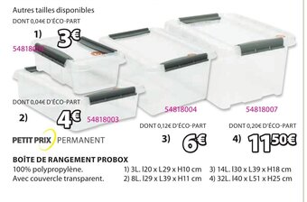 JYSK Boîte de Rangement Probox offre