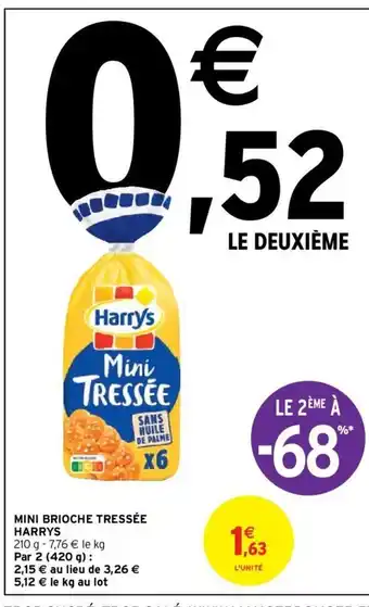 Intermarché Harrys Mini Brioche Tressée offre