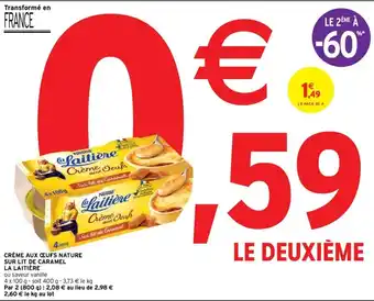 Intermarché La laitière Crème Aux œufs Nature Sur Lit de Caramel offre