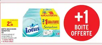 Intermarché Boîte Mouchoirs Sensitive x2 offre