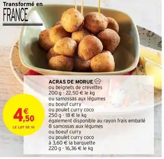 Intermarché Acras de Morue offre