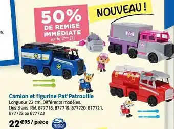 La Grande Récré Camion et figurine pat'patrouille spin master offre