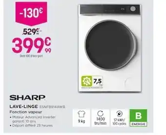 Pulsat Sharp lave-linge offre