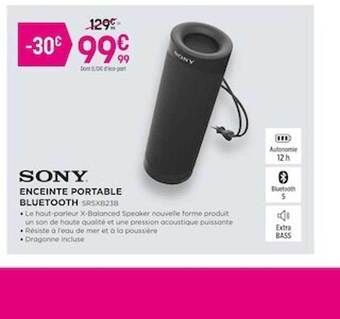 Pulsat Sony enceinte portable bluetooth offre