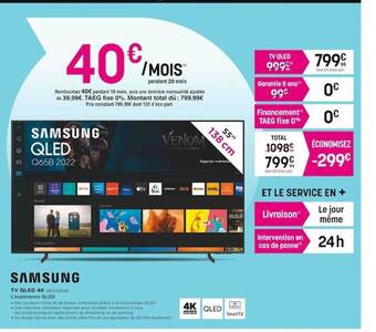 Pulsat Samsung tv qled 4k offre