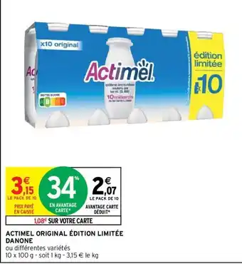 Intermarché Danone Actimel Original édition Limitée offre