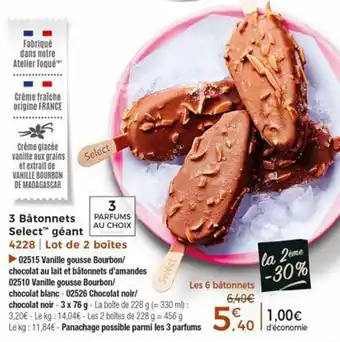 Thiriet 3 Bâtonnets select géant offre
