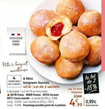 Thiriet 8 Mini beignets fourrés offre