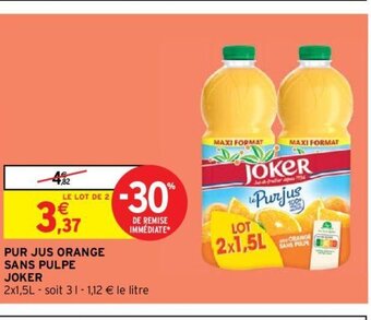 Joker Pur Jus Orange Sans Pulpe