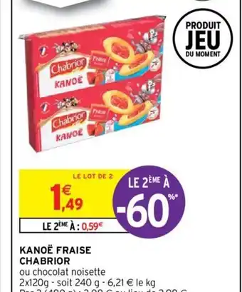 Intermarché Chabrior Kanoë Fraise offre