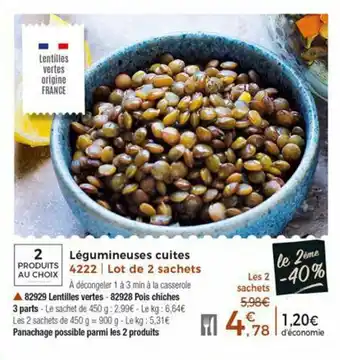 Thiriet Légumineuses cuites offre