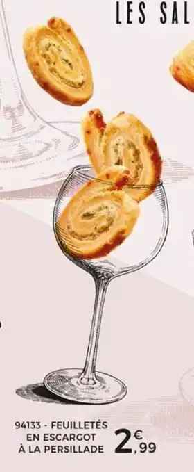 Feuilletés en escargot à la persillade