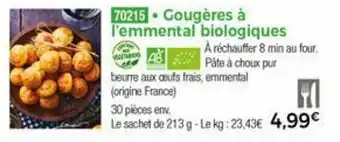 Thiriet Gougères à l'emmental biologiques offre