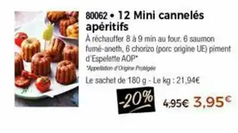 Thiriet 12 Mini cannelés apéritifs offre