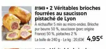 Thiriet 2 Véritables brioches fourrées au saucisson offre