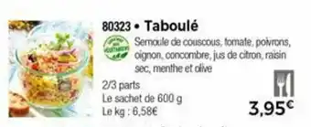 Thiriet Taboulé offre