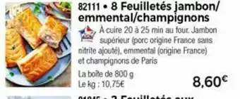 Thiriet 8 Feuilletés jambon offre