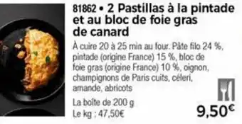 Thiriet 2 Pastillas à la pintade et au bloc de foie gras de canard offre