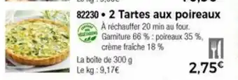 Thiriet 2 Tartes aux poireaux offre