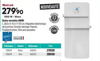 Bricorama Sèche-serviette anuri noirot offre